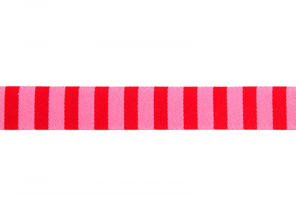 Webband Streifen pink/rot (1 m)